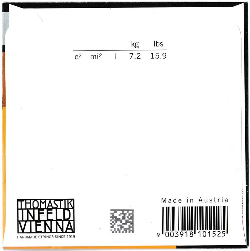 Thomastik-Infeld خيط E من تومستيك-إنفيلد دومينانت لآلة الكمان 4/4 - توتر متوسط، نواة فولاذية، ملفوف بالألمنيوم - Image 2