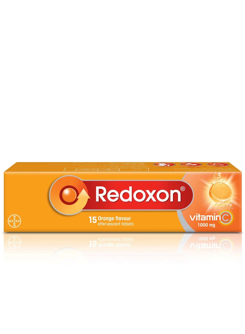 باير ريدو كسون فيتامين سى 1000 ملغ  بنكهة برتقال – 15 قرص فوار - Image 1