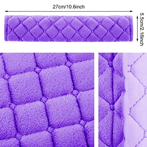 Tatuo 4 Pack Seat Belt Cover Extra Long Seat Belt Pads for Car Soft Comfort Shoulder Strap Covers Harness Pads Helps Protect Your Neck and Shoulder(10.6 Inch,Purple) - Image 2