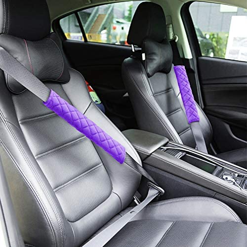 Tatuo 4 Pack Seat Belt Cover Extra Long Seat Belt Pads for Car Soft Comfort Shoulder Strap Covers Harness Pads Helps Protect Your Neck and Shoulder(10.6 Inch,Purple) - Image 5
