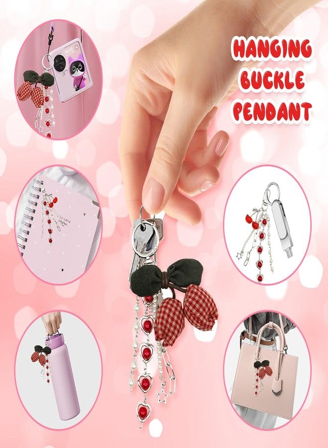 ZORBES® 2Pcs Red Cherry Phone Charms for Girls, Cute Charmes Phone Chain Phone Accessories for Girls Fashion Mobile Charms Aesthetic Charms, Phone & Bag Decoration - Cute Phone Charms for Phone Case - Image 5