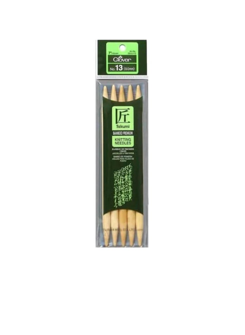 كلوفر ابرة تريكو من البامبو مزدوجة النقاط 7 انش مقاس 13 - Image 1