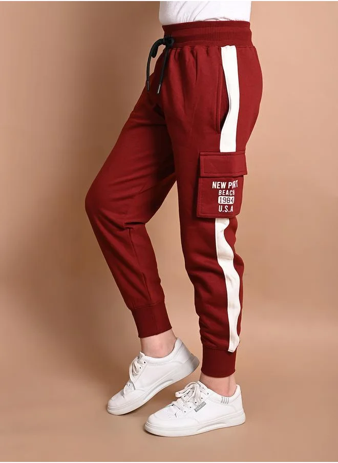 ليلك Solid Plain Drawstring Joggers