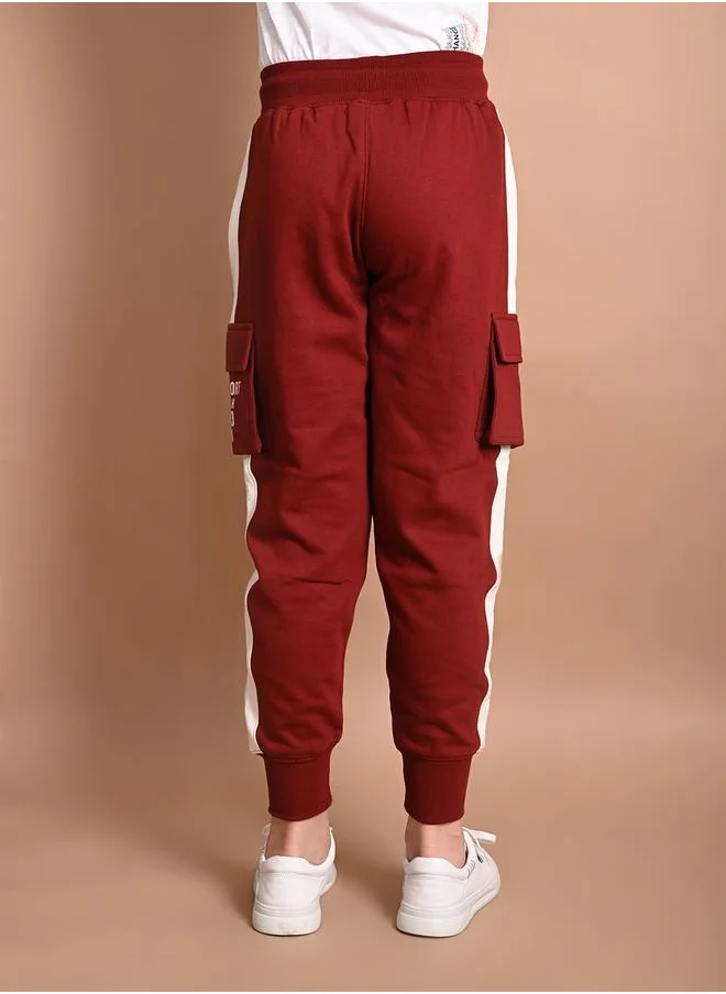 ليلك Solid Plain Drawstring Joggers