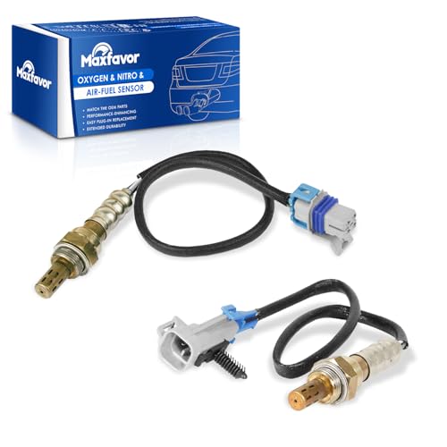 Maxfavor 234-4668 234-4256 O2 Oxygen Sensor Upstream Downstream Compatible with 2008-2013 Cadillac Escalade ESV EXT Chevy Avalanche Silverado Suburban 1500 2500 Tahoe Gmc Sierra Yukon 2Pcs 02 Sensor - Image 1