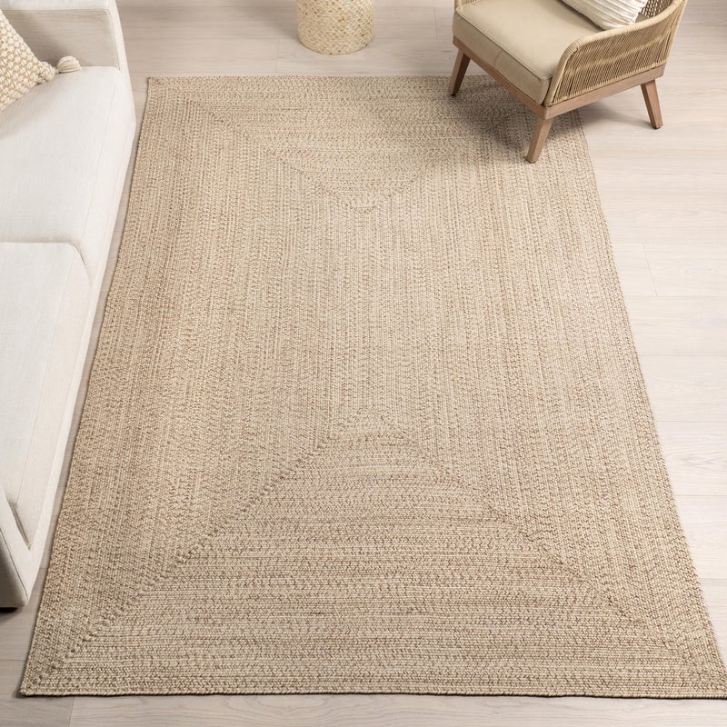 سجادة داخلية وخارجية مصنوعة يدويًا 2 × 3 من nuLOOM صديقة للحيوانات الأليفة مقاومة للطقس للاستخدام في الشرفة أو البلكونة أو غرفة النوم أو غرفة المعيشة أو غرفة الطعام وين تان