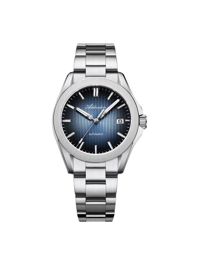 ADDIESDIVE Mens Luxury Automatic Watch NH35 Sapphire Crystal Brushed Dial Luminous 200M Waterproof Stainless Steel Band, blue, 38 mm, Dress - Image 1