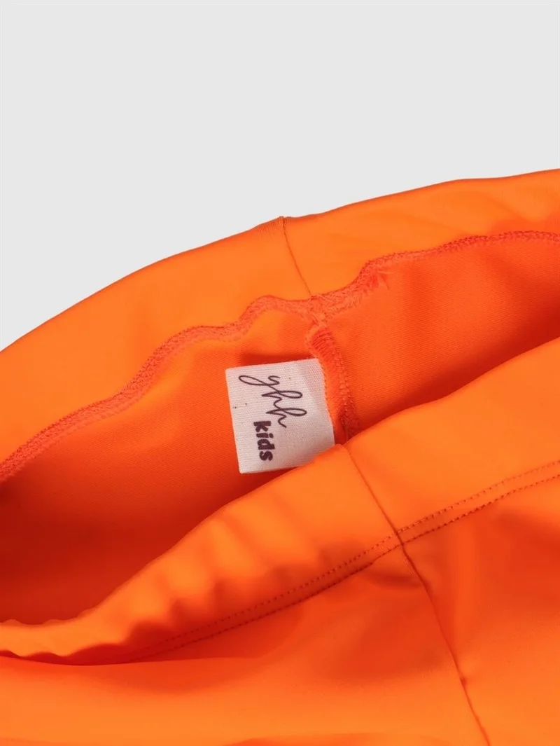Yhh Kids Fit Sports Children's Short Tights Bright Orange