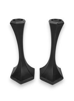 Two Piece Candle Holder Set, Hexagonal Artificial Marble, Candlestick Holder for Dining Table Decoration, Home Decor (Black) - pzsku/ZA3C828E237CDF591324FZ/45/_/1723219258/1b6253dd-1849-4a57-9f18-dbd55970f5da