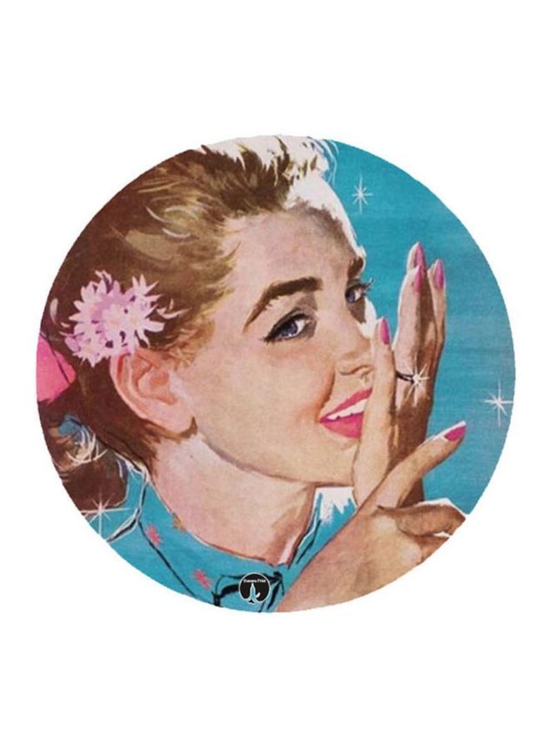 RKN Pop Art Printed Mouse Pad Beige/Brown/Blue