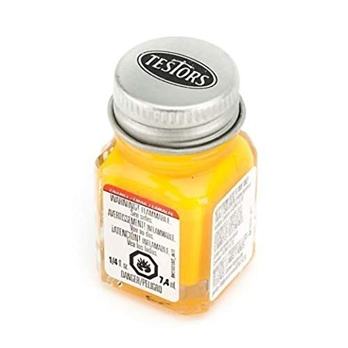Testors Enamel Paint, Flat Yellow, 1/4-Ounce - Image 1