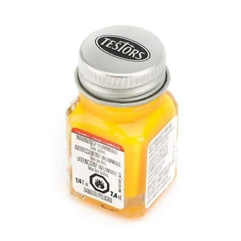 Testors Enamel Paint, Flat Yellow, 1/4-Ounce - Image 3