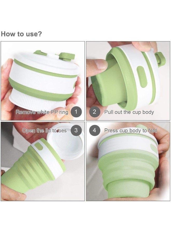 Silicone Folding Coffee Cup BPA Free Portable Travel Mug, Collapsible Silicon Cup For Outdoor Sport Gym Camping - Image 3