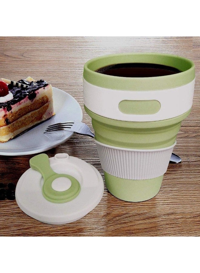 Silicone Folding Coffee Cup BPA Free Portable Travel Mug, Collapsible Silicon Cup For Outdoor Sport Gym Camping - Image 2