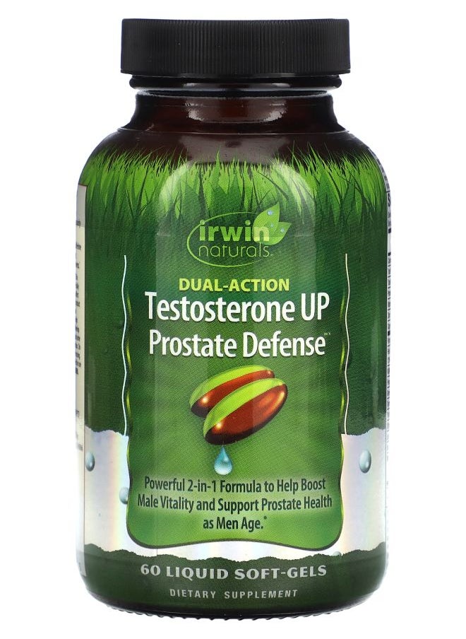 Irwin Naturals Testosterone UP Prostate Defense Dual-Action 60 Liquid Soft-Gels 
