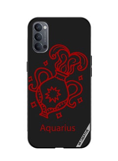 VR CREATIVE غطاء حماية واقٍ لهاتف أوبو رينو 4 برو 5 جي بتصميم علامات برج الدلو متعدد الألوان  - Image 1
