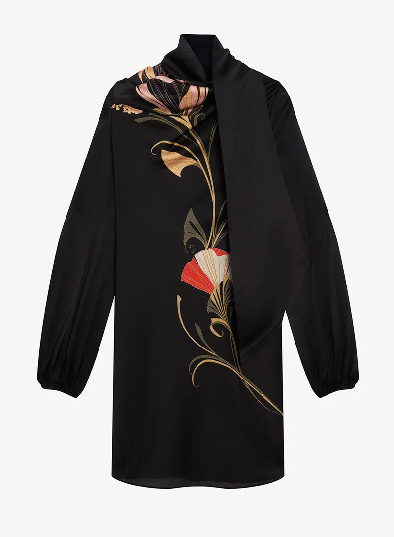 Ted Baker  Neck Tie Printed Mini Dress for Women | Best Price UAE