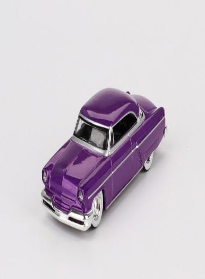 Mini GT Models True Scale Miniatures Model Car Compatible with Lincoln Capri Hot Rod 1954 Purple Metallic 1/64 Diecast Model Car Mini GT MGT00757 - Image 3