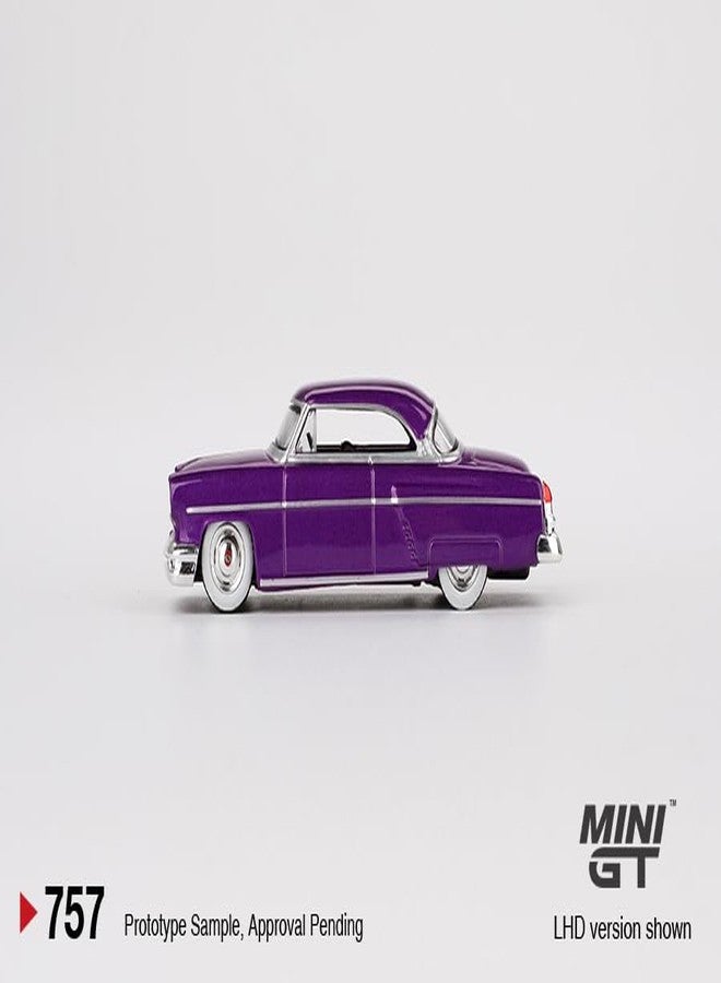 Mini GT Models True Scale Miniatures Model Car Compatible with Lincoln Capri Hot Rod 1954 Purple Metallic 1/64 Diecast Model Car Mini GT MGT00757 - Image 5