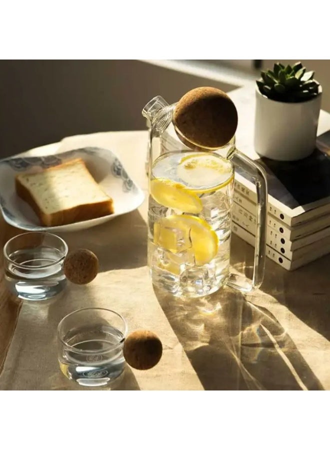 Handmade Borosilicate Glass Water Carafe with Removable Infuser – Decorative Ice Tea Pitcher for Cold & Hot Beverages – Elegant Durable Glass Pitcher for Infused Water, Iced Tea, and Juice  - Image 2