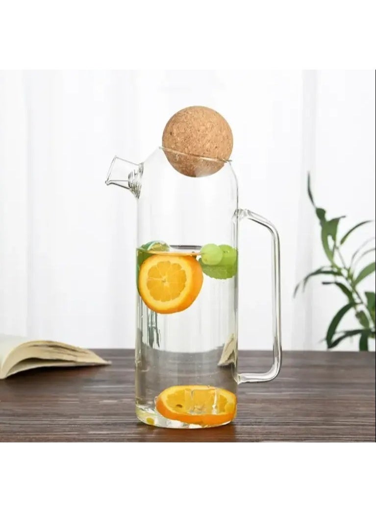 Handmade Borosilicate Glass Water Carafe with Removable Infuser – Decorative Ice Tea Pitcher for Cold & Hot Beverages – Elegant Durable Glass Pitcher for Infused Water, Iced Tea, and Juice  - Image 4
