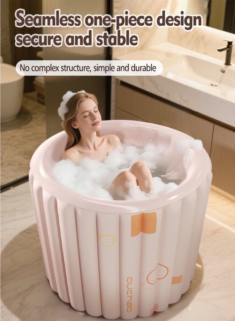 Self-Inflating Bathtub — Features one-touch automatic inflation, a detachable air pump, and easy foldable design. Ideal for compact spaces, this immersive spa tub offers a large soaking experience for home use. - Image 4
