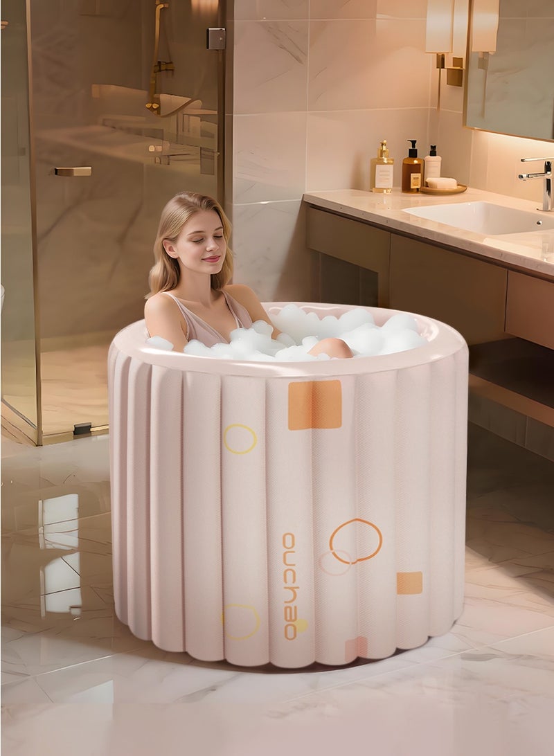 Self-Inflating Bathtub — Features one-touch automatic inflation, a detachable air pump, and easy foldable design. Ideal for compact spaces, this immersive spa tub offers a large soaking experience for home use. - Image 1