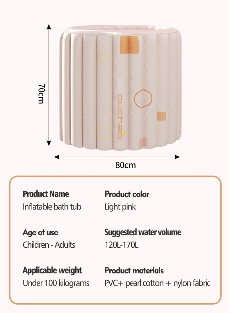 Self-Inflating Bathtub — Features one-touch automatic inflation, a detachable air pump, and easy foldable design. Ideal for compact spaces, this immersive spa tub offers a large soaking experience for home use. - Image 3