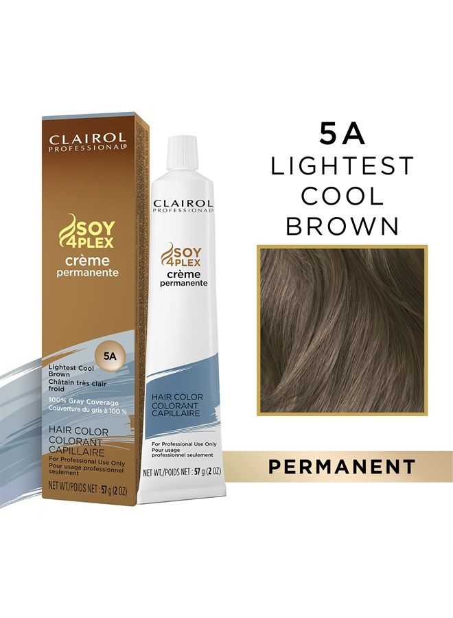 CLAIROL PROFESSIONAL Clairol Profesional Permanent Crème, 5A Lightest Cool Brown, 2oz - Image 2