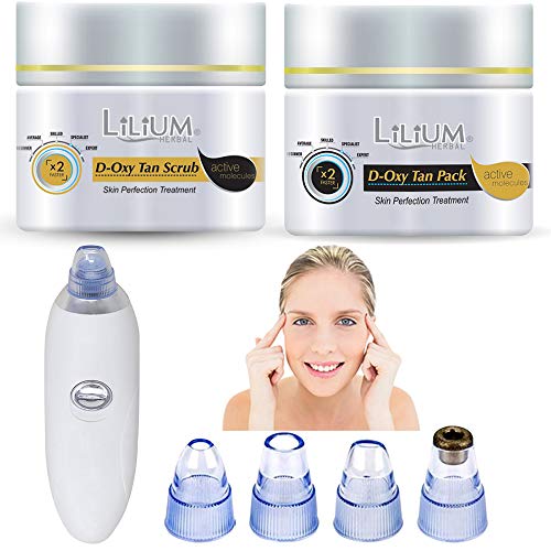 Lilium D-Oxy Tan Removal Scrub and Face Pack (275g) with Blackhead Remover Tool – Deep Cleansing Facial Kit for Radiant & Even Skin Tone – Sulfate & Paraben Free – Dermatologically Tested - Image 1