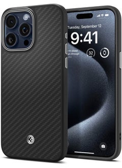 Enzo Aramid Fiber MagFit for iPhone 15 Pro Case Cover with MagSafe - Matte Black