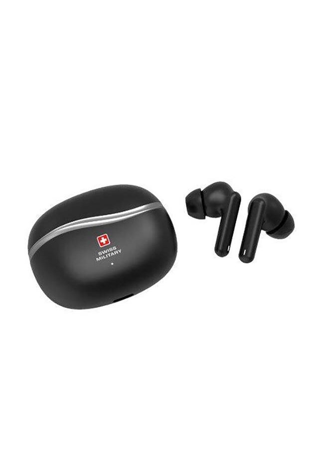 SWISS MILITARY Victor4 Earbuds Active Noise Cancelling Black  - Image 3