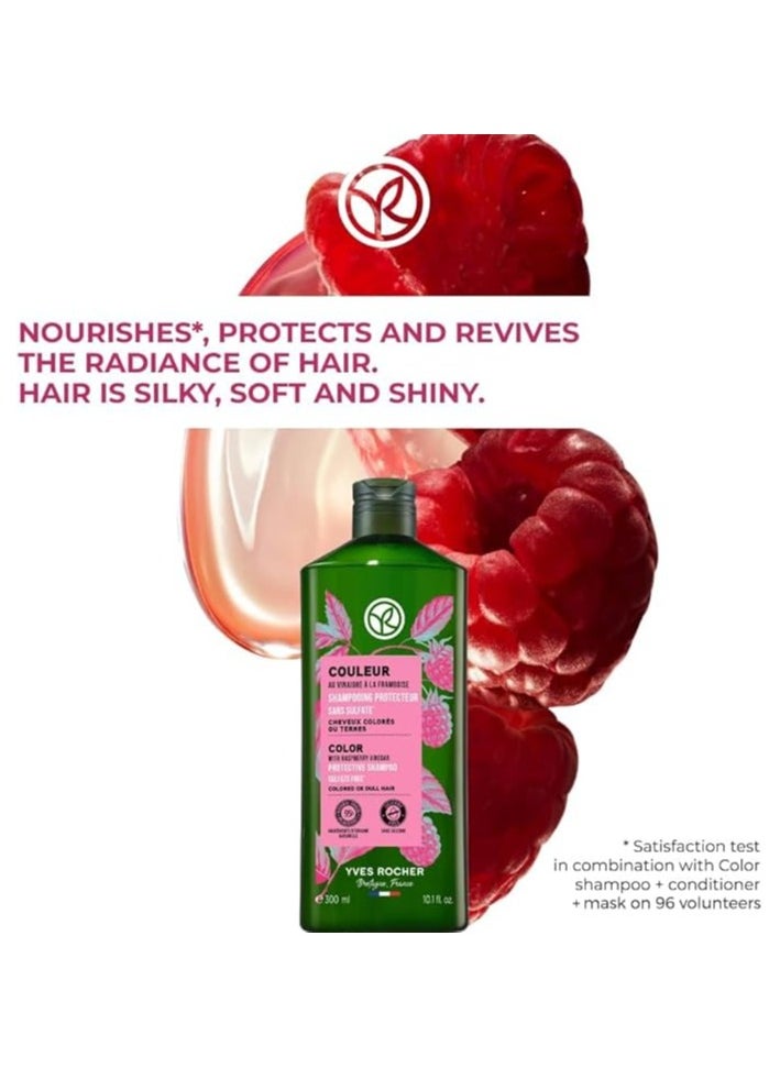 Yves Rocher - Color Protection and Shine Dyed Hair Conditioner and Shampoo Set, Shampoo 300 ml, Conditioner 200 ml - Image 1