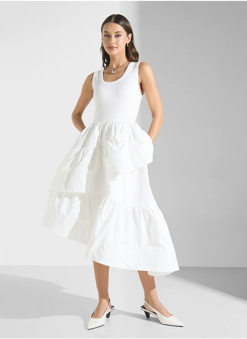 True Decadence Crew Neck Asymmetric Dress