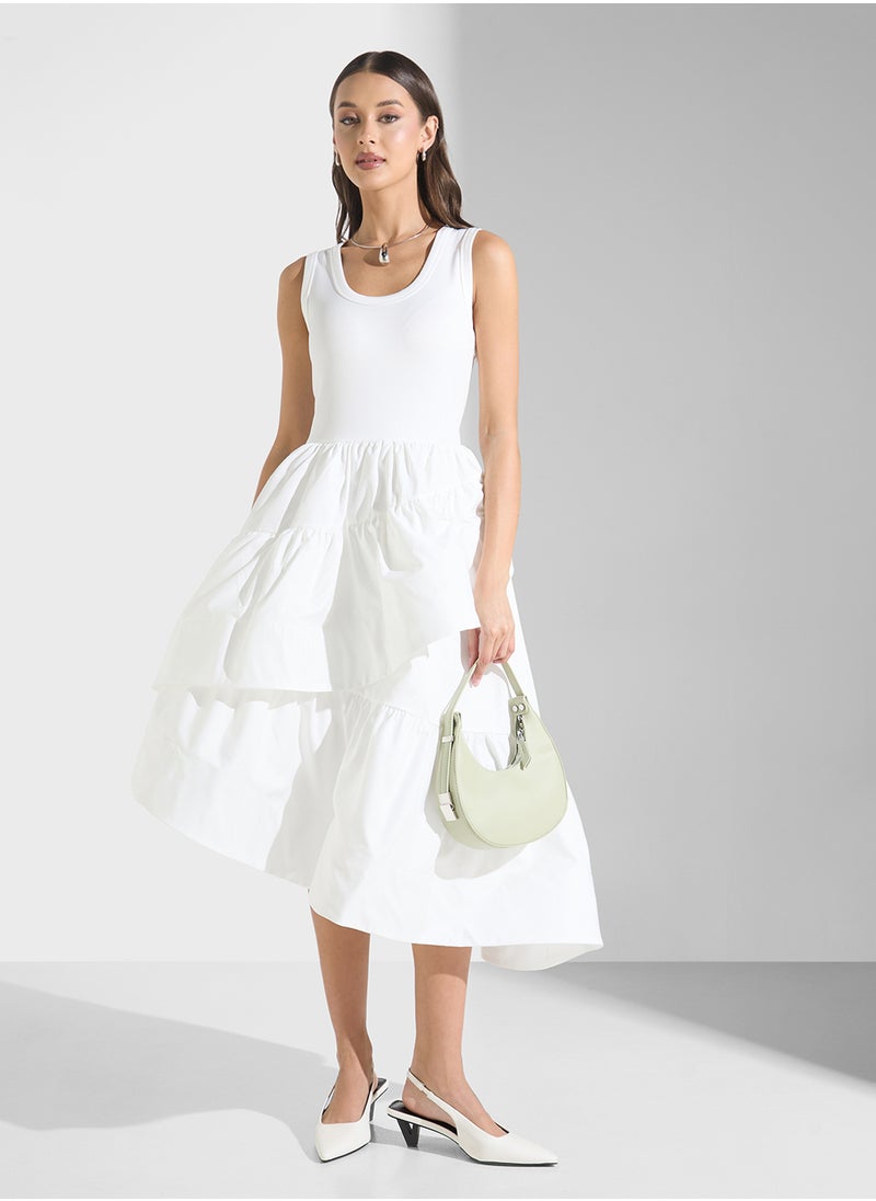 True Decadence Crew Neck Asymmetric Dress  - Image 4