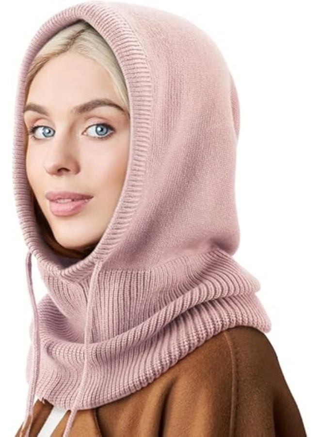 ChicAbode قبعة وشاح بغطاء للرأس، قبعة شتوية مع غطاء للرقبة، قبعة بالاكلافا نسائية مع رباط، قبعات شتوية دافئة للنساء والرجال لممارسة الرياضة في الهواء الطلق - Image 1