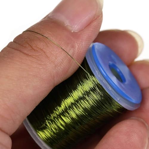 GREATFISHING 0.1mm, 0.2mm, 0.3 mm Fly Tying Copper Wire Spoolet Fly Tying Materials Round Metal Thread for Larve Nymph Midge Streamer Flies (C: 6 Color/Set 0.2mm Copper Wire) - Image 4