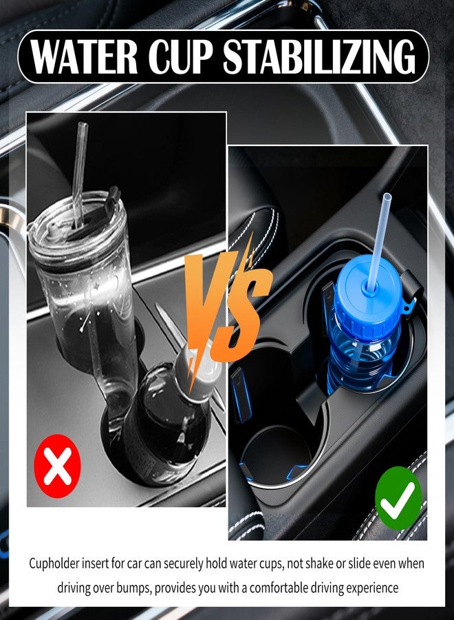 Figpade 6PCS Car Cup Holder Insert Silicone,Anti-Shake Curve Car Coasters Cupholder Stabilizer for Holding Cups/Bottles,Universal Self-Adhesive Cupholder Insert for Cars/SUVs/Trucks - Image 5