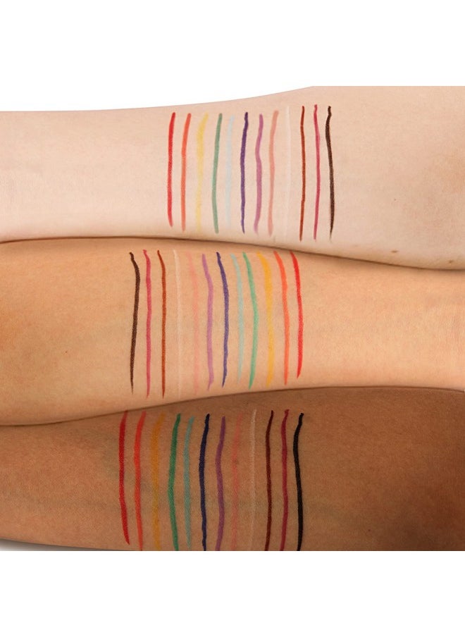 Anglicolor 12PCS Matte Colored Liquid Eyeliners Delineador De Ojos De Colores Set Colorful Eye Liner Liquid Color Eyeliner Eye Makeup Bright Colors Waterproof Smooth & No Fading (13-Multicolors)  - Image 3