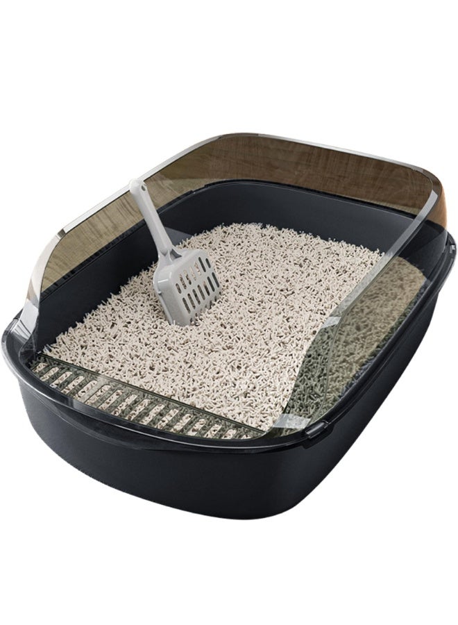 WangPangZi Oversized Detachable Cat Litter Box,Splash-Proof Semi-closed Cat Potty Tray Toilet Cat Supplies with Plastic Scoop & Deodorizing Bag Easy Clean,Suitable for All Kinds of Pet Litter - Image 3