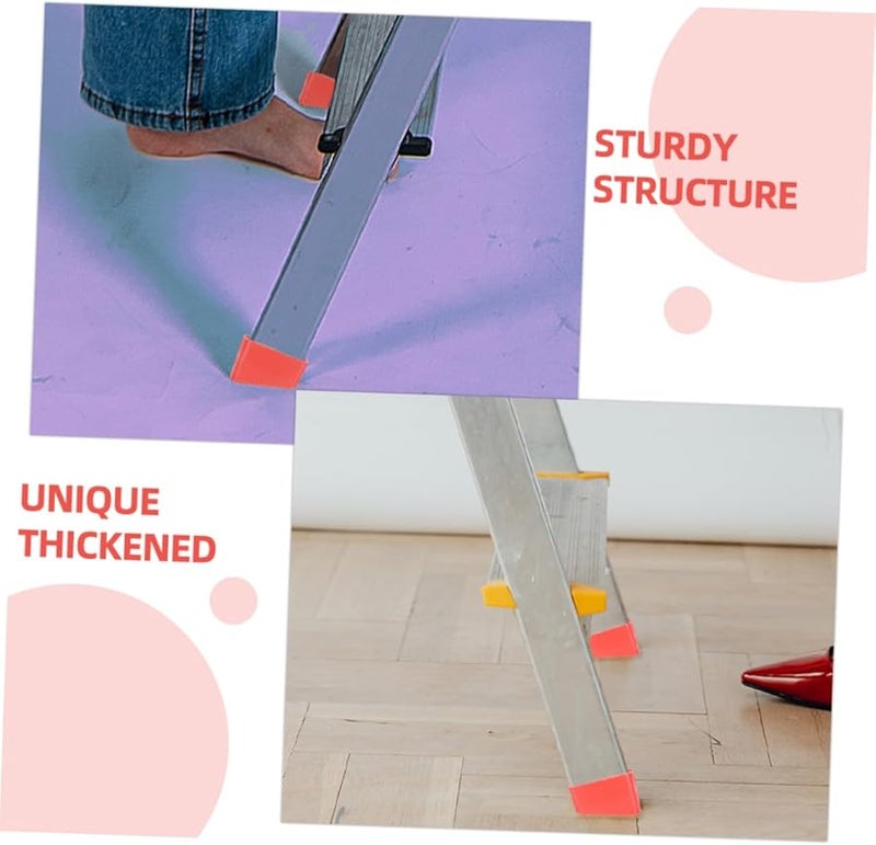 2Pcs Thick Rubber Ladder Feet Covers Non Slip Floor Protectors for Folding Ladders - Image 4