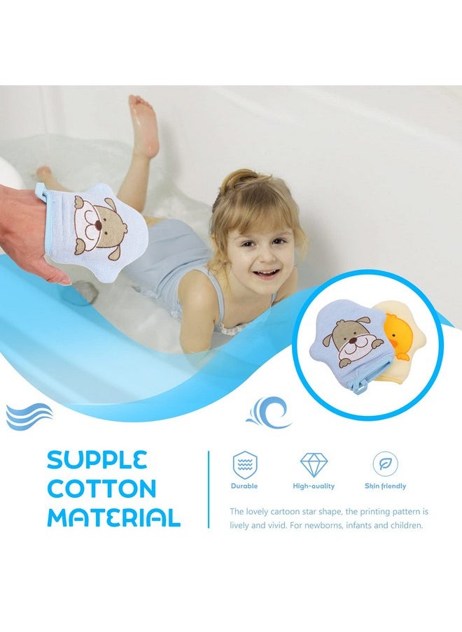 Healifty Healifty Mens Body Scrubber Baby Bath Mitt Washcloths Gloves Cute Animal Dog Bath Sponge Shower Bathing Mitt Loofah Soft Body Scrub for Toddler Kids Shower 2Pcs Korean Skin Care  - Image 5