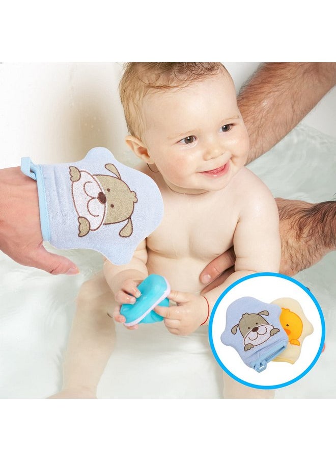 Healifty Healifty Mens Body Scrubber Baby Bath Mitt Washcloths Gloves Cute Animal Dog Bath Sponge Shower Bathing Mitt Loofah Soft Body Scrub for Toddler Kids Shower 2Pcs Korean Skin Care  - Image 3