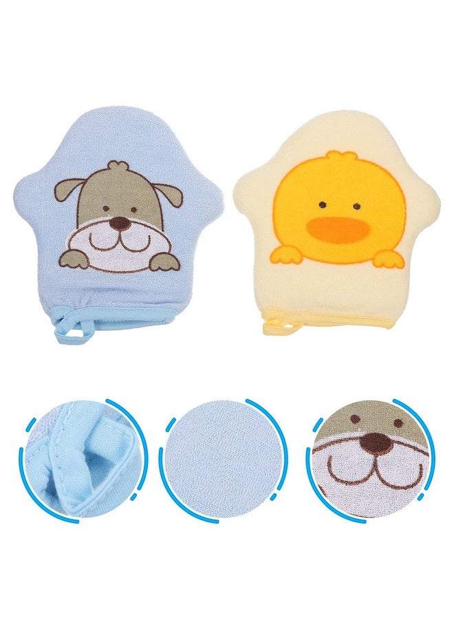 Healifty Healifty Mens Body Scrubber Baby Bath Mitt Washcloths Gloves Cute Animal Dog Bath Sponge Shower Bathing Mitt Loofah Soft Body Scrub for Toddler Kids Shower 2Pcs Korean Skin Care  - Image 2