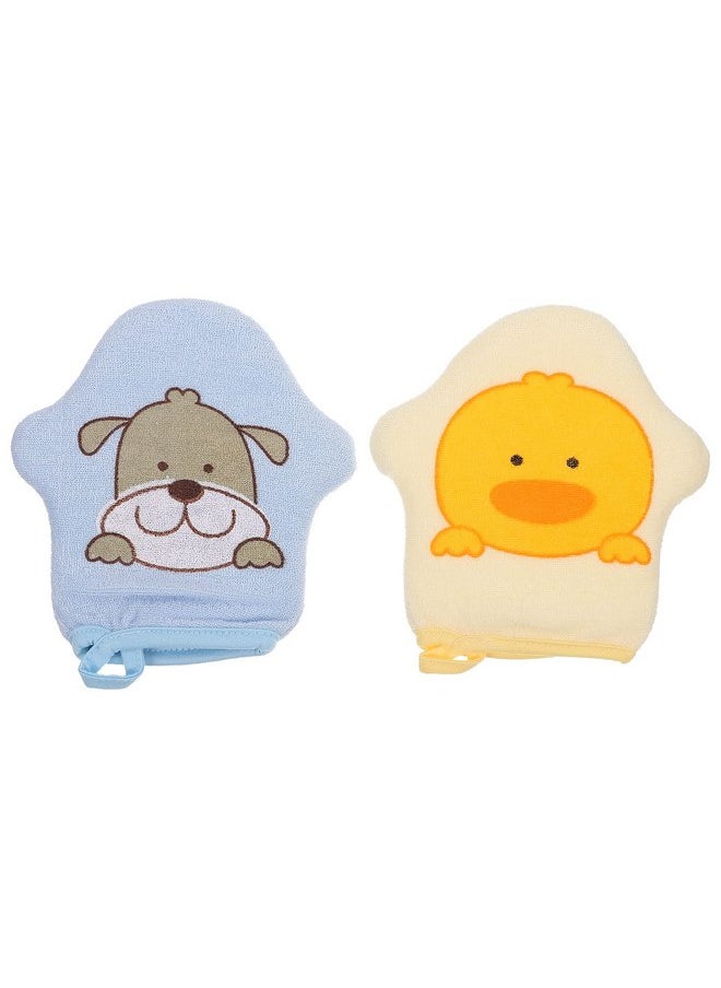 Healifty Healifty Mens Body Scrubber Baby Bath Mitt Washcloths Gloves Cute Animal Dog Bath Sponge Shower Bathing Mitt Loofah Soft Body Scrub for Toddler Kids Shower 2Pcs Korean Skin Care  - Image 1