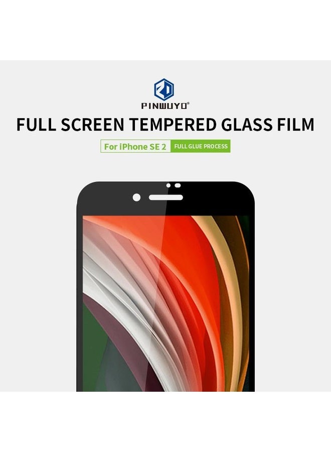 HuHa For iPhone SE 2020 PINWUYO 9H 2.5D Full Screen Tempered Glass Film(Black) - Image 2