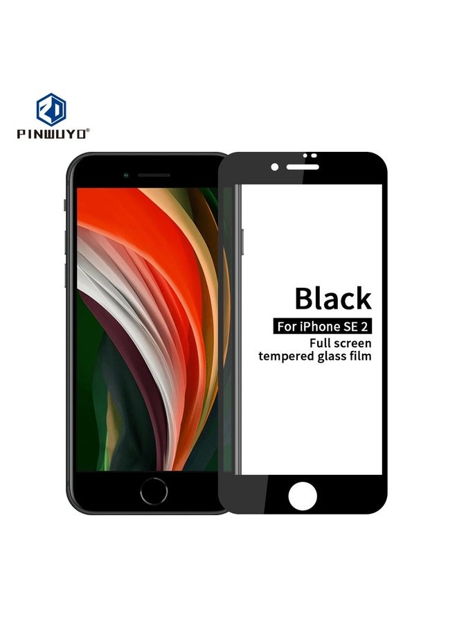 HuHa For iPhone SE 2020 PINWUYO 9H 2.5D Full Screen Tempered Glass Film(Black) - Image 1