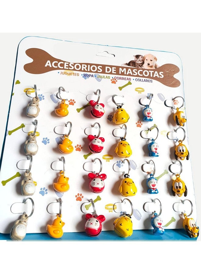 Cartoon Bell For Collar Cats And Dogs, Pet Bell Included Ring Cartoon Design (Pack Of - 4) - Image 5