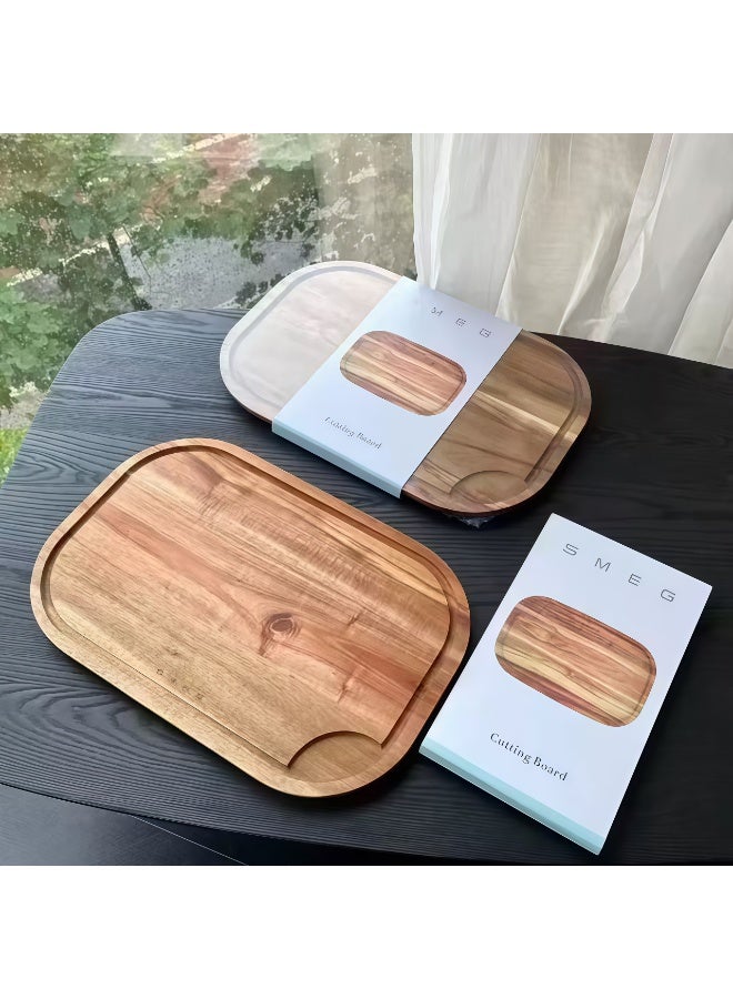 سميج smeg لوح تقطيع خشبي صلب مزدوج الجوانب مقاوم للفطريات والعفن - 16.5 × 11 بوصة - Image 2