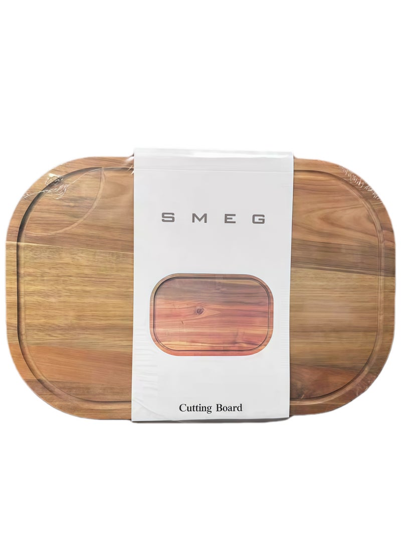 سميج smeg لوح تقطيع خشبي صلب مزدوج الجوانب مقاوم للفطريات والعفن - 16.5 × 11 بوصة - Image 1